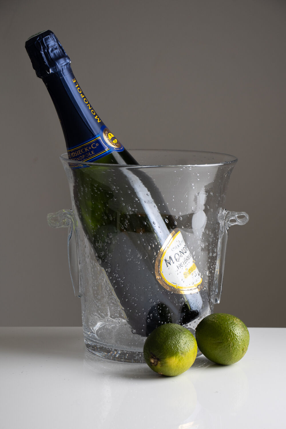 Vintage Champagne Cooler in Bubble Glass