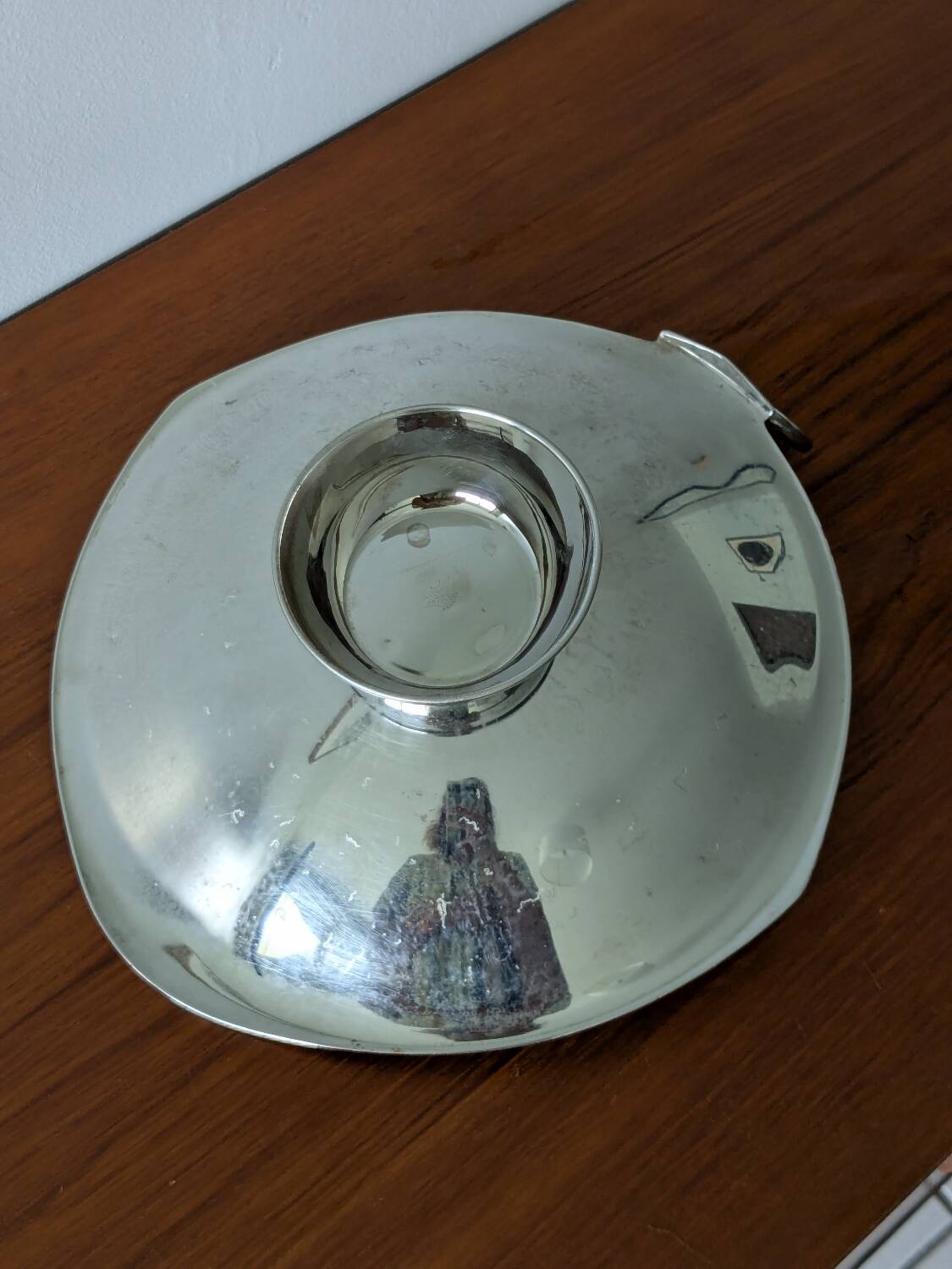 Large vintage metal fruit bowl