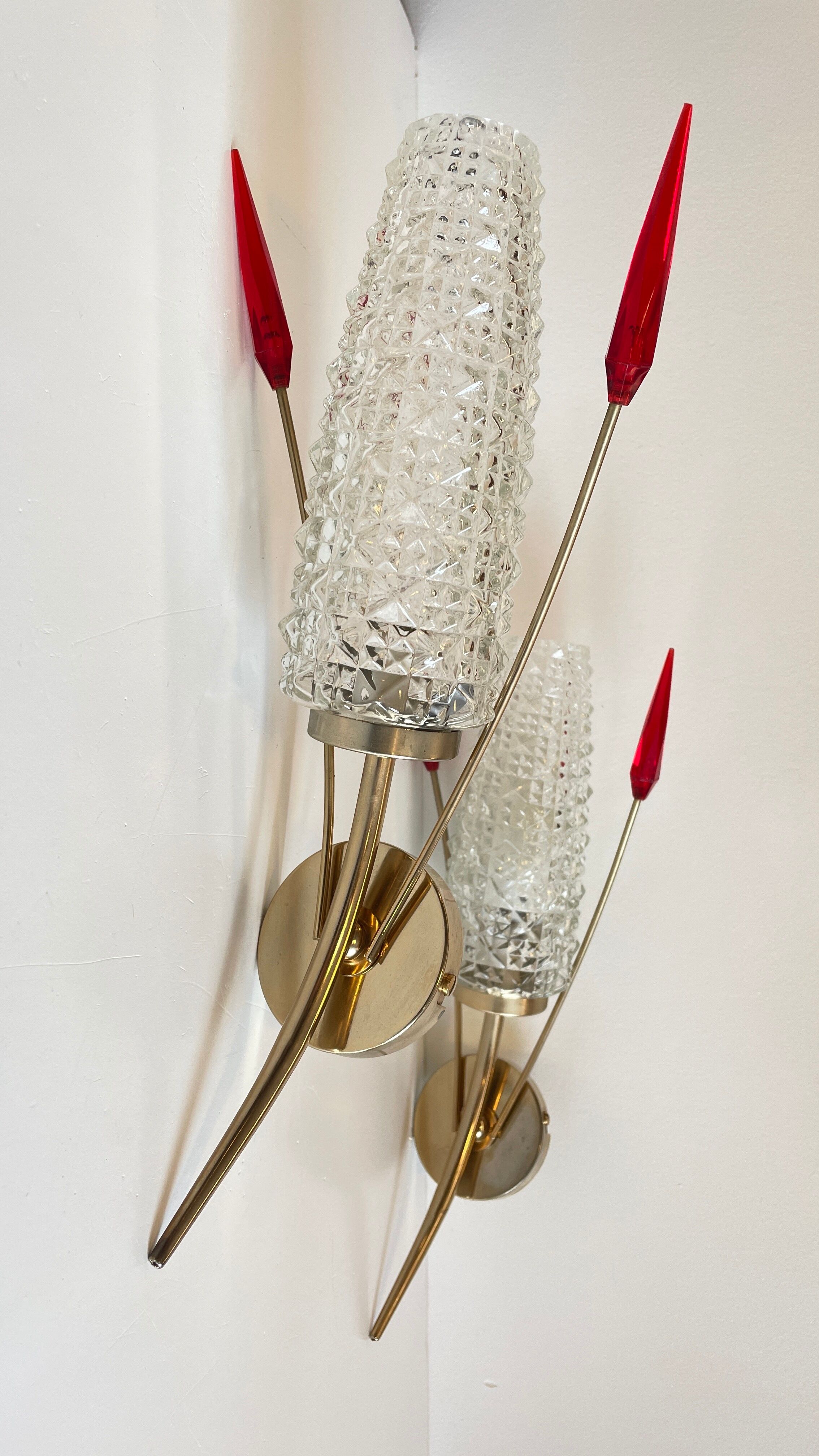 Pair of retro wall lamps 60s