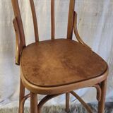 High chair in curved wood - mid. 20th century