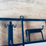 Rectangular mirror in ironwork, Frederick Weinberg