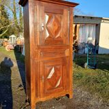 Armoire 2 portes , 1 tiroir chéne 19 éme