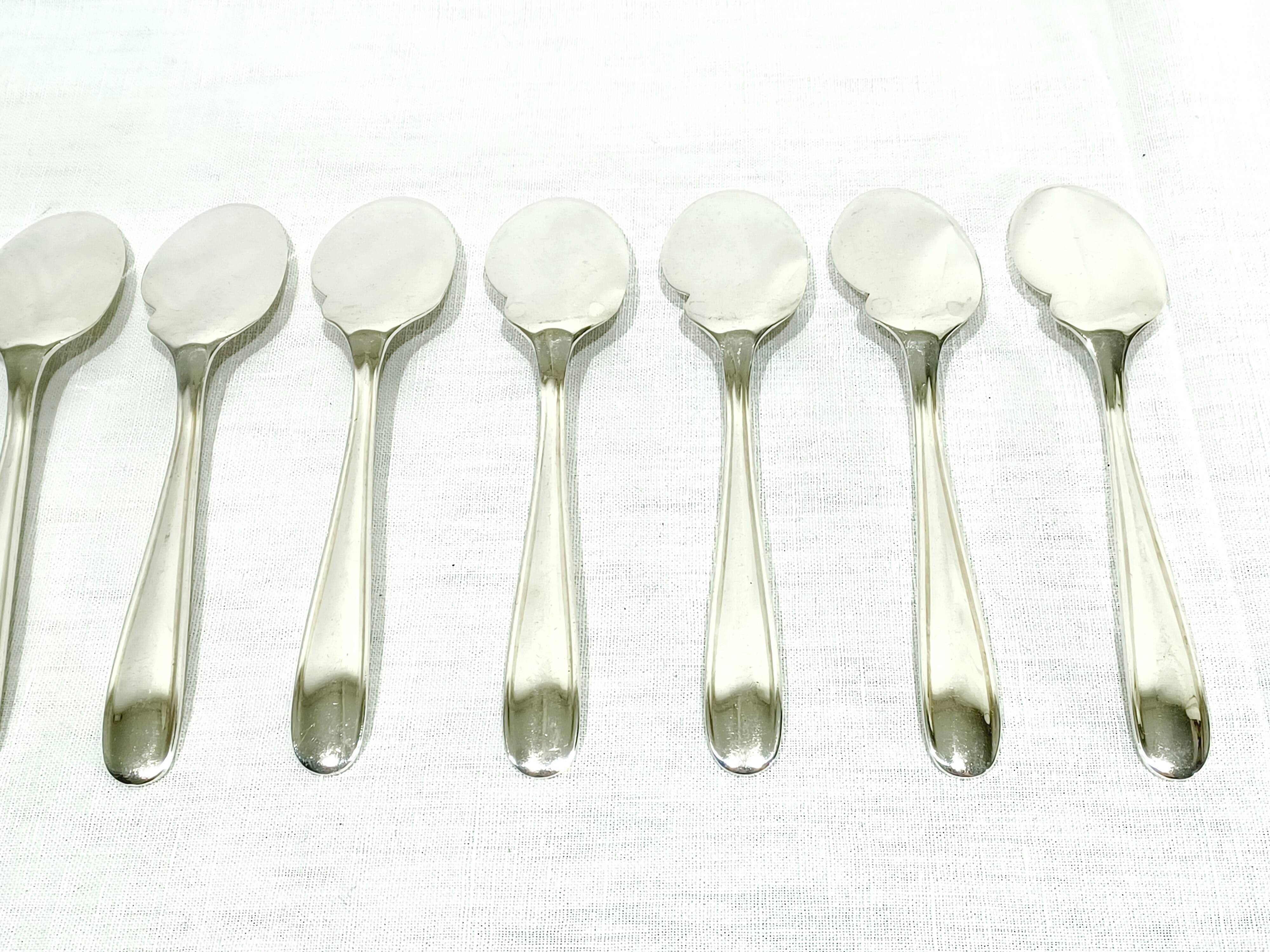 Christofle – 12 Silver-Plated Metal Sauce Spoons Dax Model
