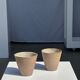 Set of 2 cups / mug Indonesian ceramic (matte brown)