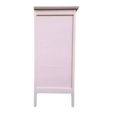 Vintage powder pink compass leg chest of drawers from the 1950s