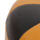 Round Vintage Pouf, Orange and Black Faux Leather (Skai), 1960s