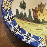 Large Moroccan Deep Plate Safi Signed