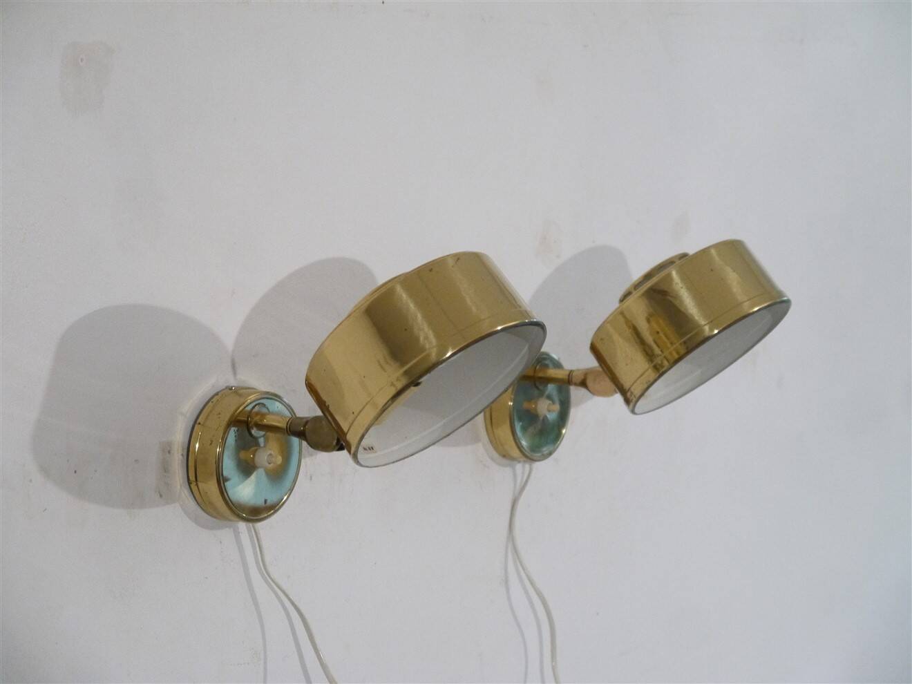 Appliques suedoises en laiton 1970