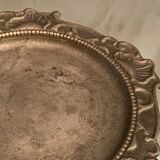 Rocaille style pewter dish