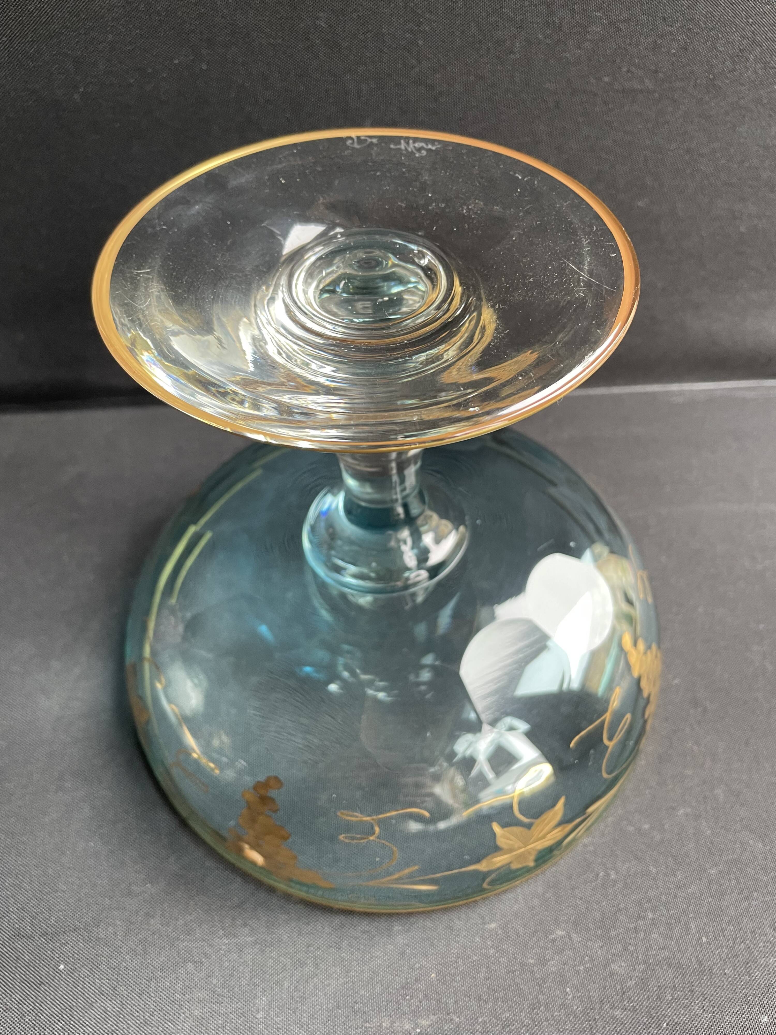 Large crystal bowl signed De Wan - Verrerie de Torino