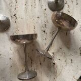 8 silver plated ice cream cups, Italy