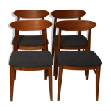 Set of 4 chairs Scandinavian retapissees