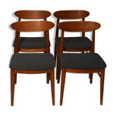 Set of 4 chairs Scandinavian retapissees