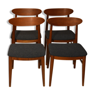 Set of 4 chairs Scandinavian retapissees