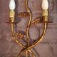 Pair of gold metal foliage appliques
