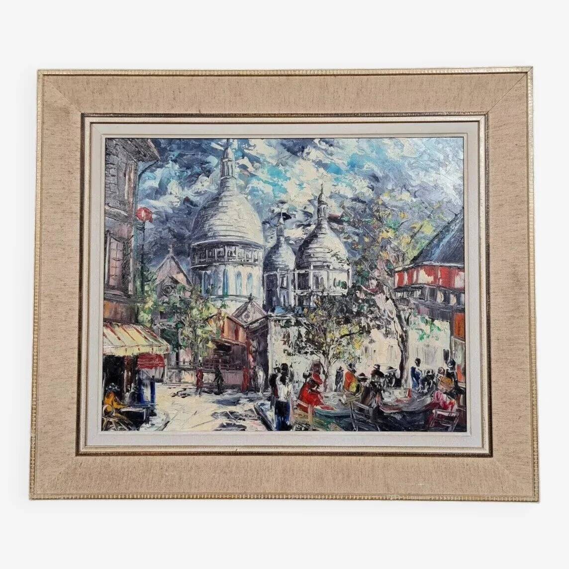 Henri Moreillon XXe / place du Tertre, Montmartre Paris