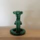 Vallauris France candle holder from the 1960s in green twisted ceramic