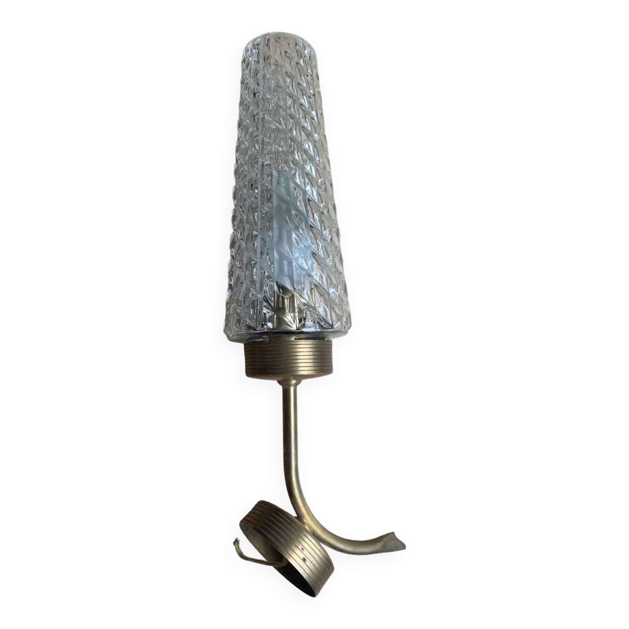molded glass wall light