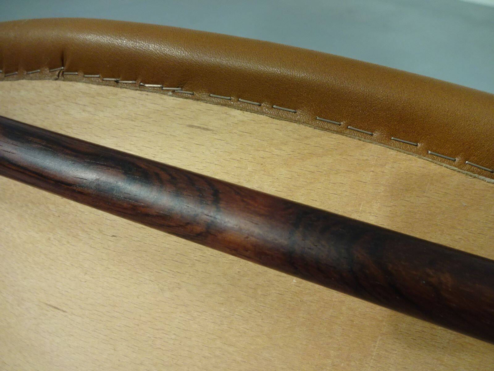 Rosewood and leather armchair from GM, 1960s
