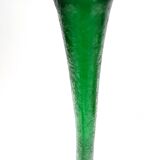 Vase en verre de Murano Corroso vert émeraude par Seguso, Italie