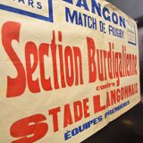 "Rugby Match" poster - City of Langon - 1930s