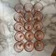 Set of 15 Arcoroc pink wine glasses