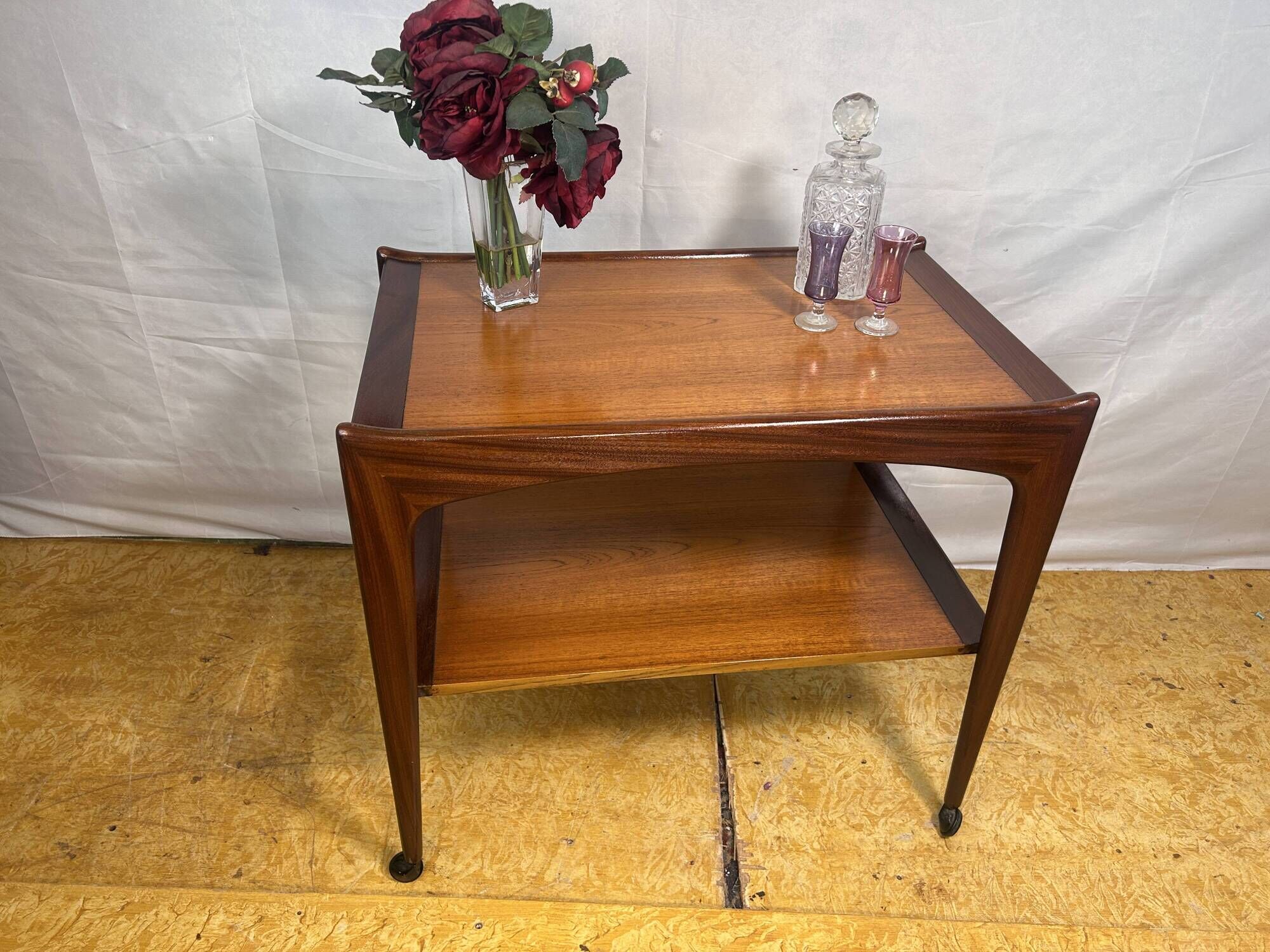 Desserte rétro vintage en teck et afromosia du milieu du siècle – Design danois