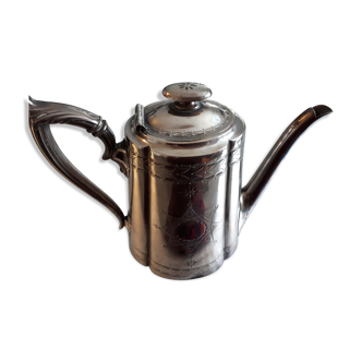 Silver metal teapot