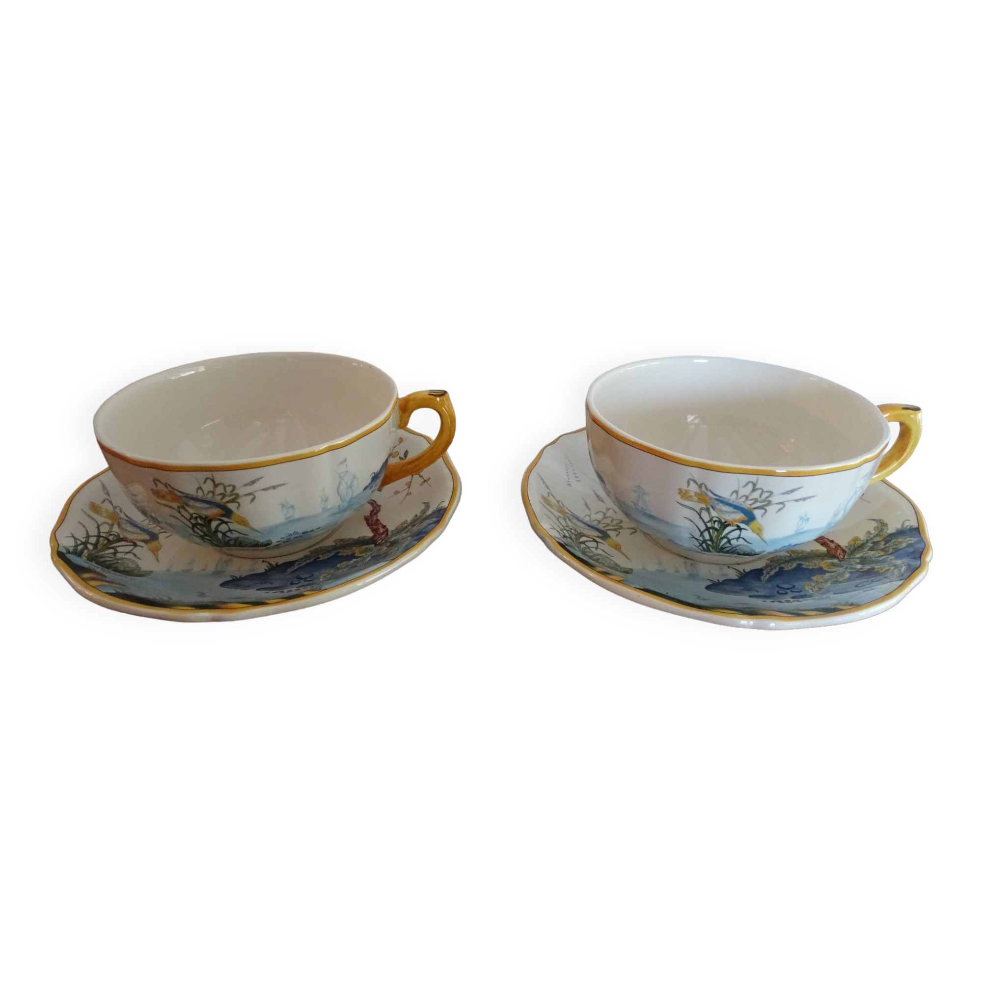 Earthenware lunch cups by Gien MAGELLAN - With box