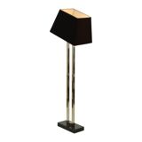 Lampadaire design Eichholtz Arlington en acier inoxydable avec base en granit 152 cm