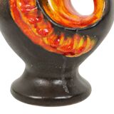 Rare Orange Fat Lava Vase West Germany Walter Gerhards 26cm