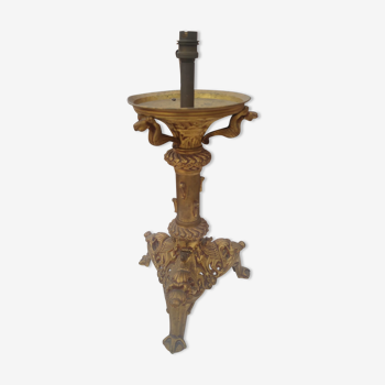 Pied de lampe en bronze du XIX siècle