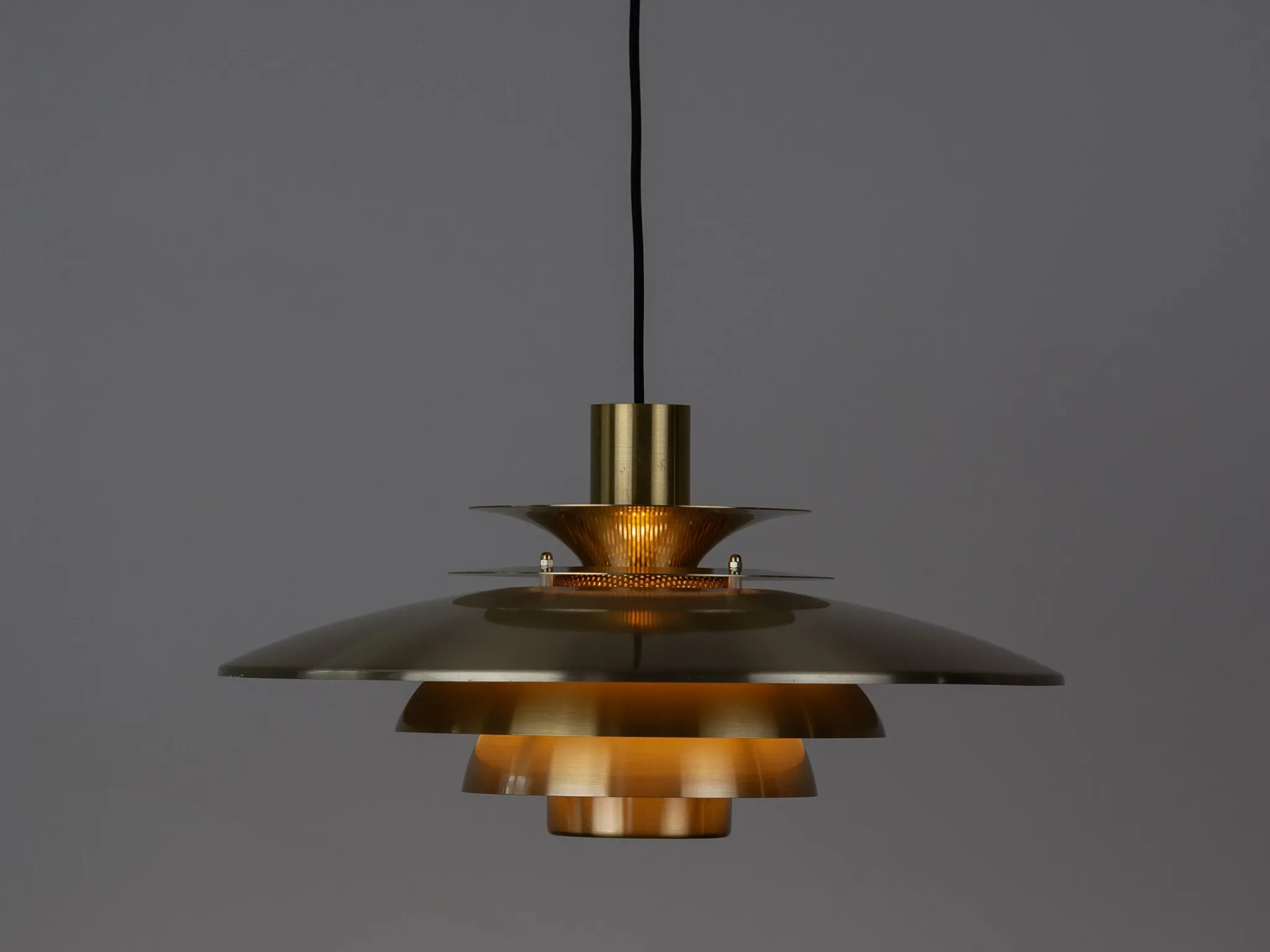 Danish vintage Verona pendant lamp by Kurt Wiborg, Jeka. 1980s