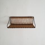 Rattan wall shelf