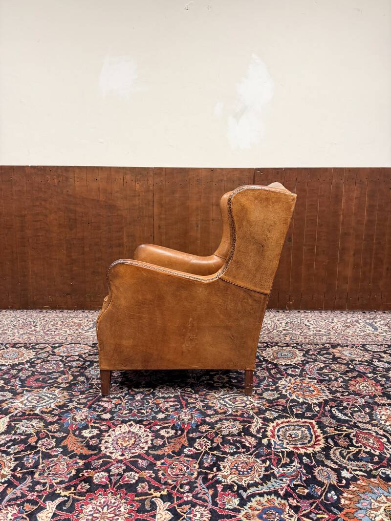 Classic English Sheep Leather Armchair
