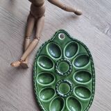 Green egg barbotine dish 25x17