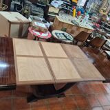Solid mahogany art deco table with extensions