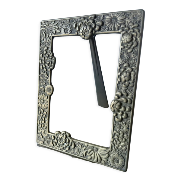 Cadre antique en bronze japonais en métal 13,5 cm x 10,5 cm — Beyit