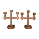 Paire de candélabres bois vintage