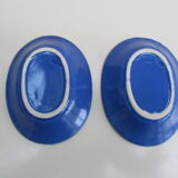 Six Blue Ceramic Cups