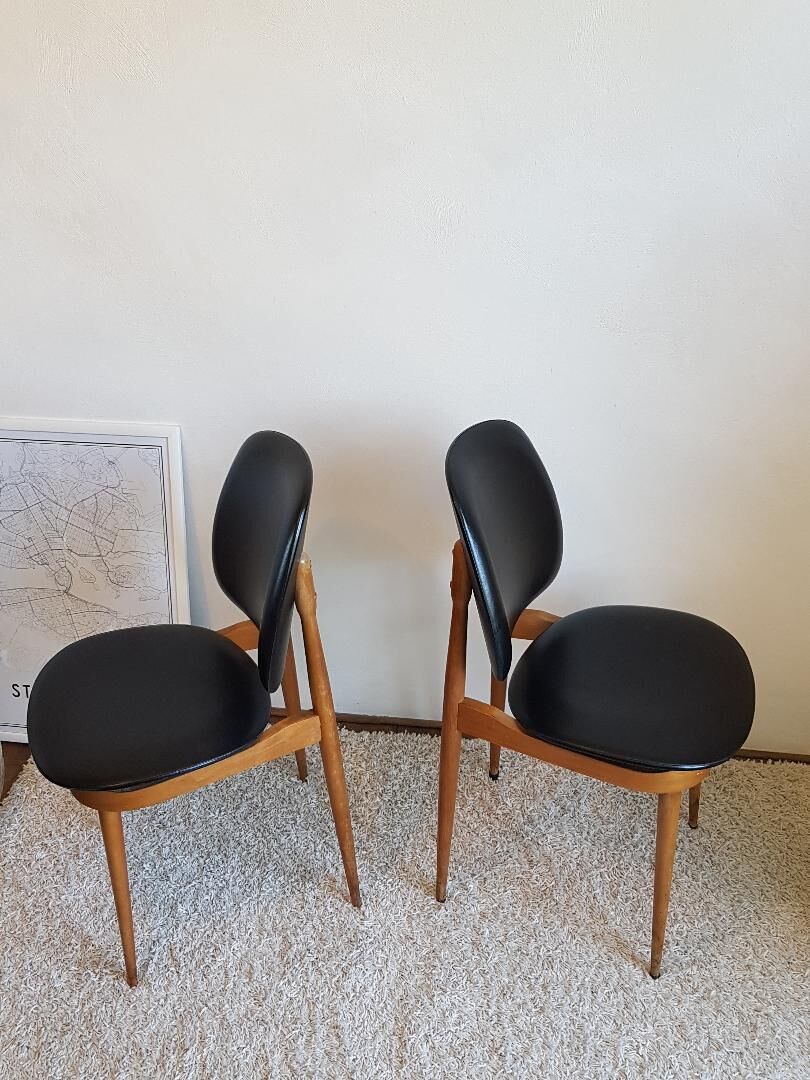 Pair of Baumann chairs model Pegasus circa 1960