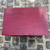 Large red laqué chest