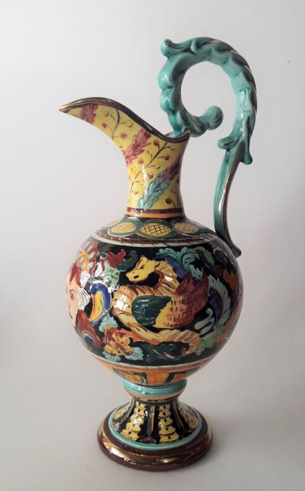 Vase aiguière céramique cerart Monaco des années 50
