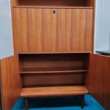 Teak-plated writing desk, 70s
