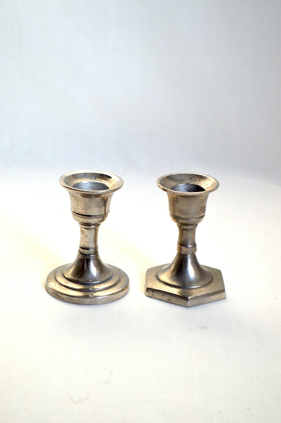 Pair of silver candle holders