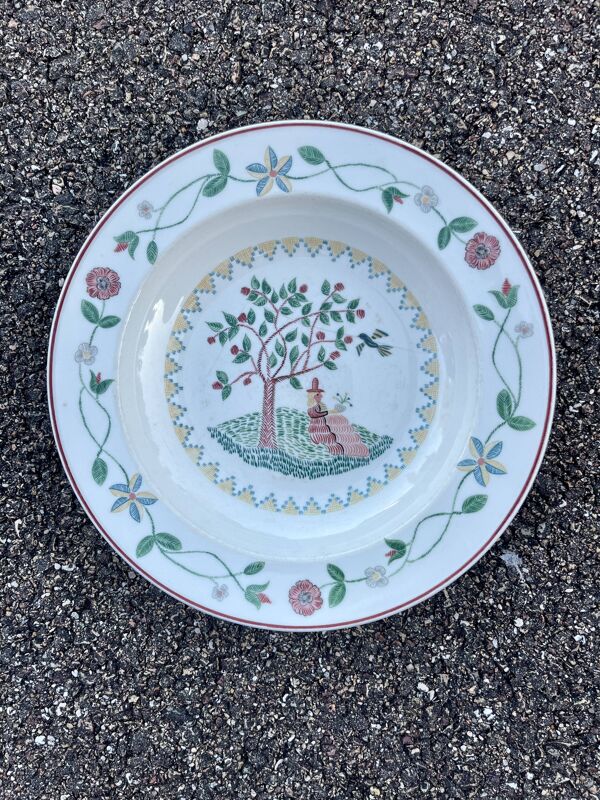 Lot de 6 assiettes creuses 1981 sampler Villeroy et Boch