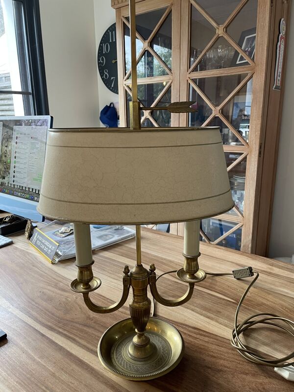 Lampe bouillotte en laiton empire