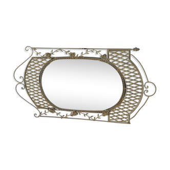 Forged iron mirror