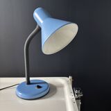 Lampe de bureau vintage en métal bleu