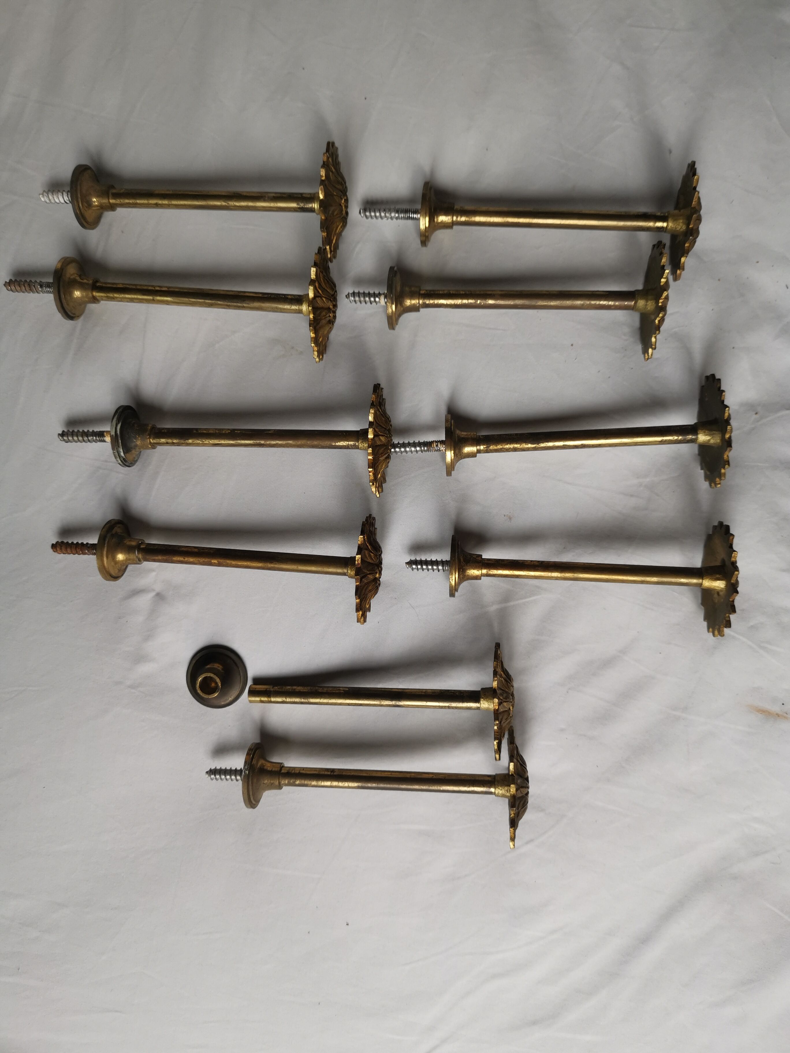 5 pairs of curtain tieback holders bronze